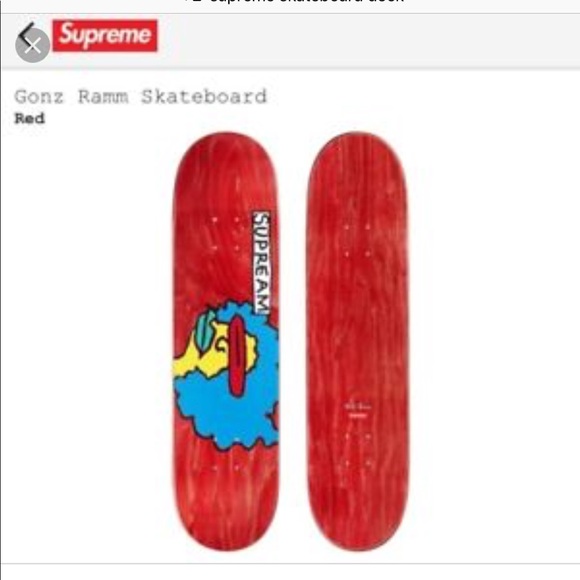 supreme skateboard red